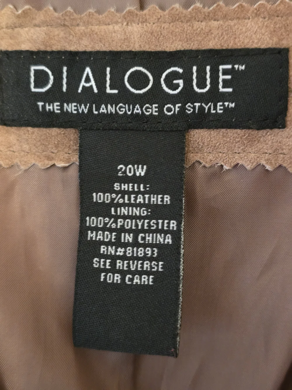 Dialogue Women's Taupe Suede Blazer Jacket 20w - Picture 2 of 3